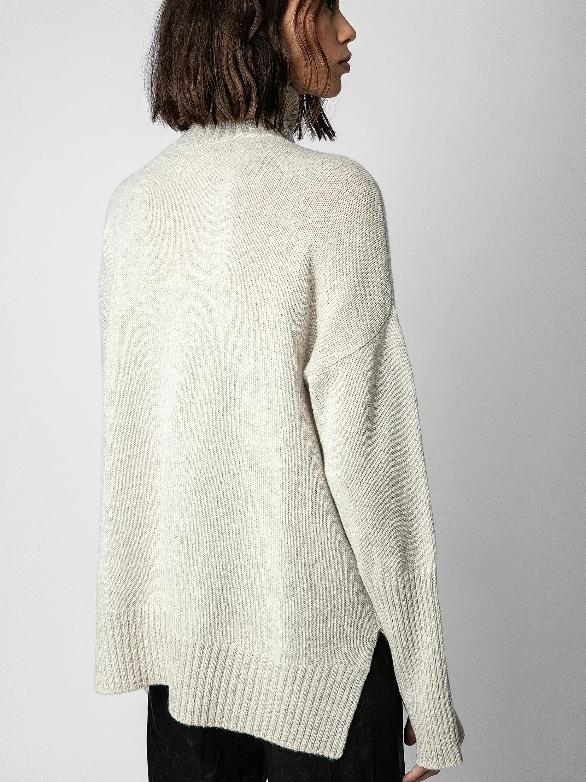 Shop New In | Zadig&Voltaire Alma Jewelled Cashmere Sweater Mastic
