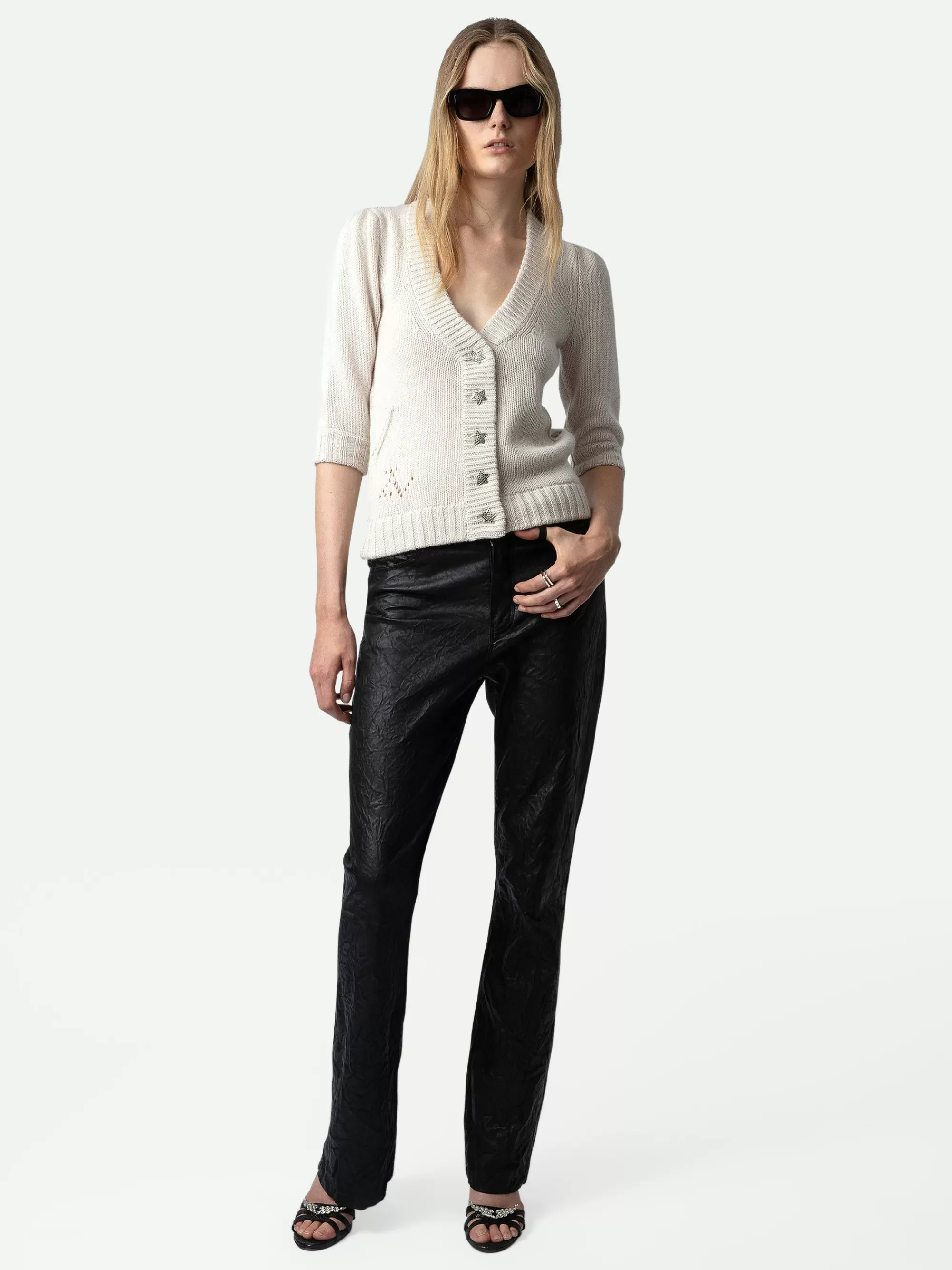 Sweaters & Cardigans | Cashmere | Zadig&Voltaire Betsy Cardigan Ecru