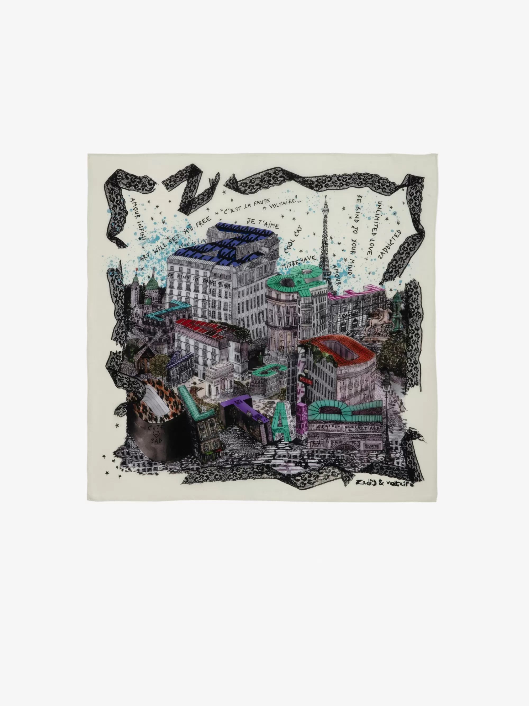 Scarves | Scarves | Zadig&Voltaire Blondie 85 Silk Scarf Flash