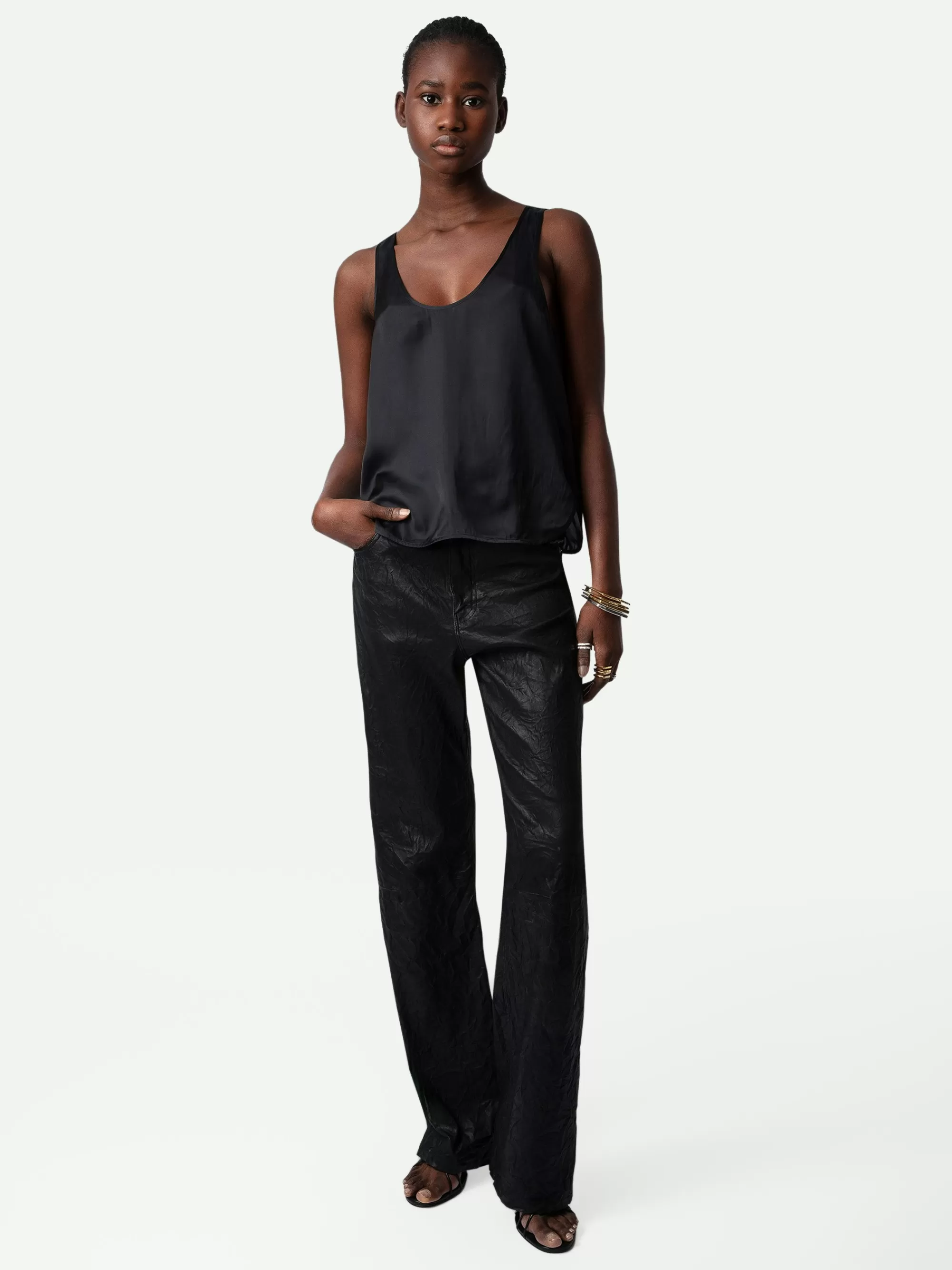 Tops & Shirts | Spring/Summer 2024 | Zadig&Voltaire Carys Satin Top Black