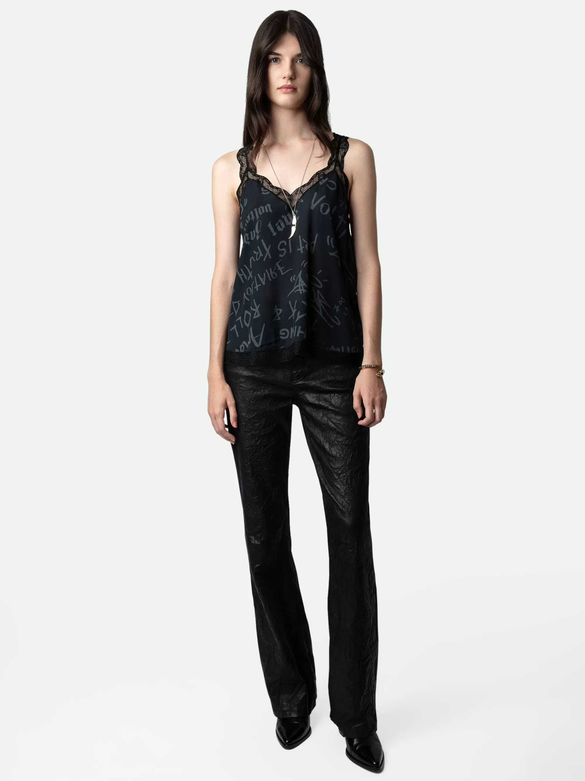 Tops & Shirts | Spring/Summer 2024 | Zadig&Voltaire Chou Crepe Camisole Black