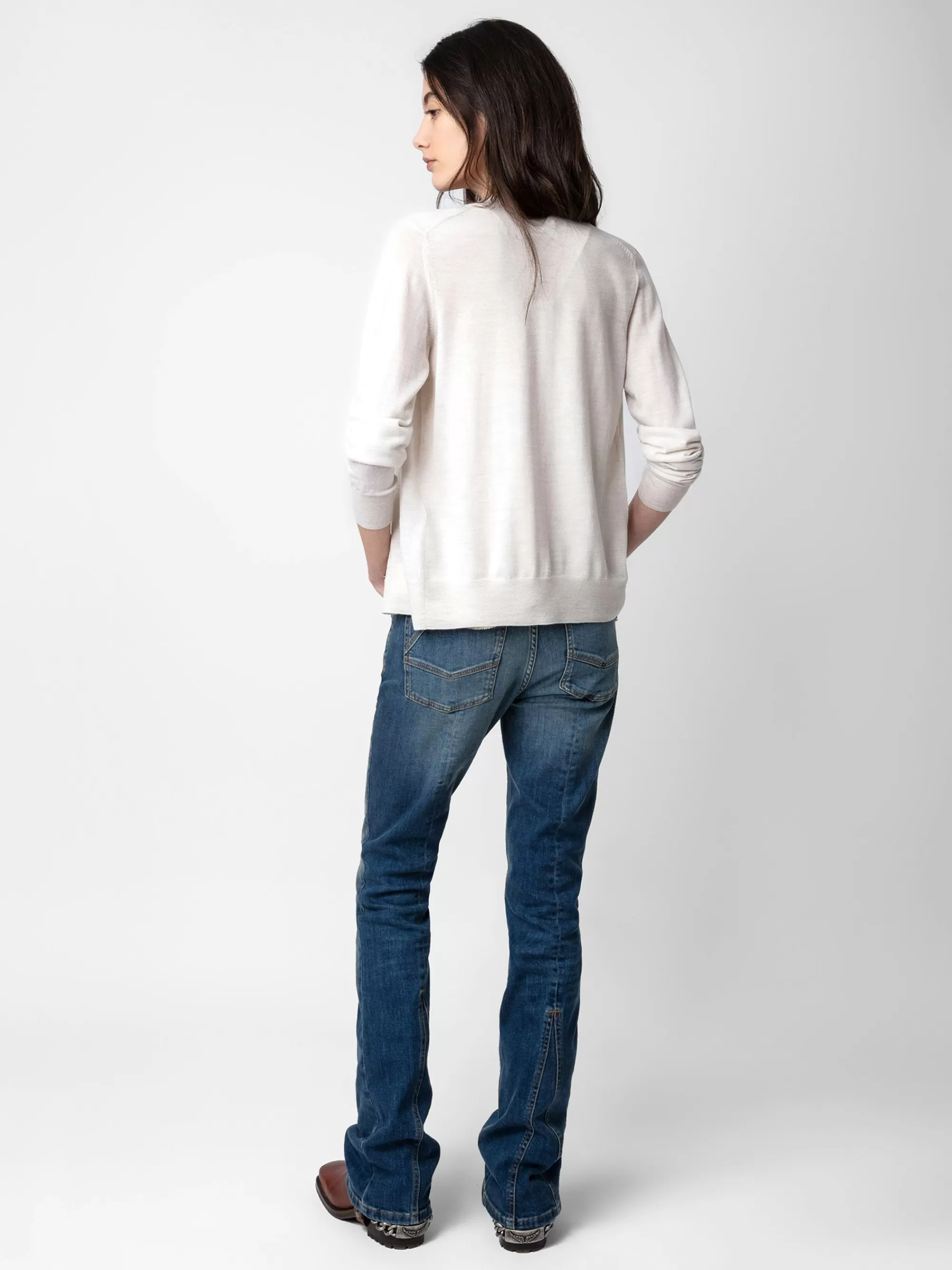 Sweaters & Cardigans | Embellishment | Zadig&Voltaire Jemmy Jewel Cardigan Neige