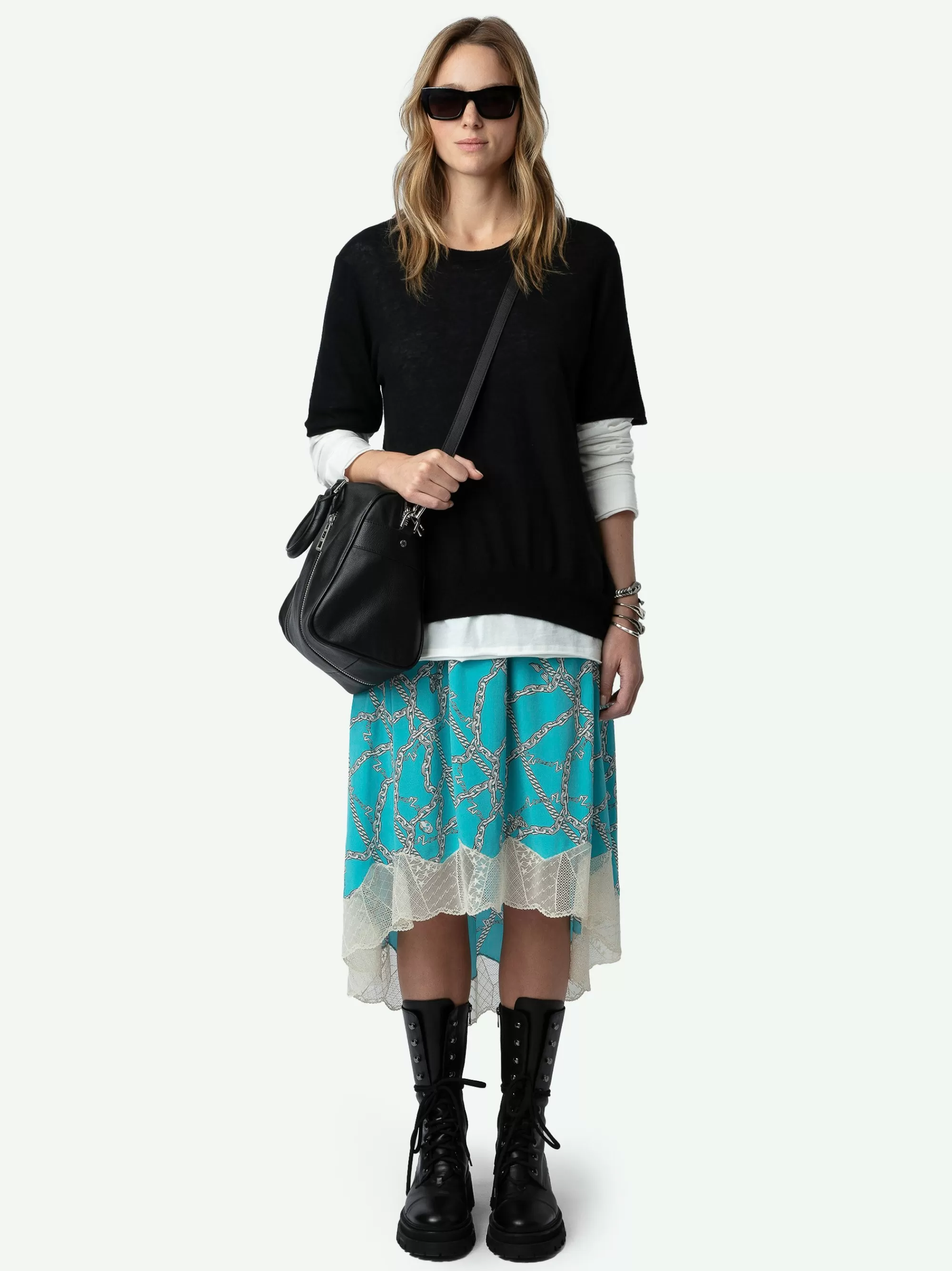 Dresses & Skirts | Shop New In | Zadig&Voltaire Joslin Silk Skirt Aqua