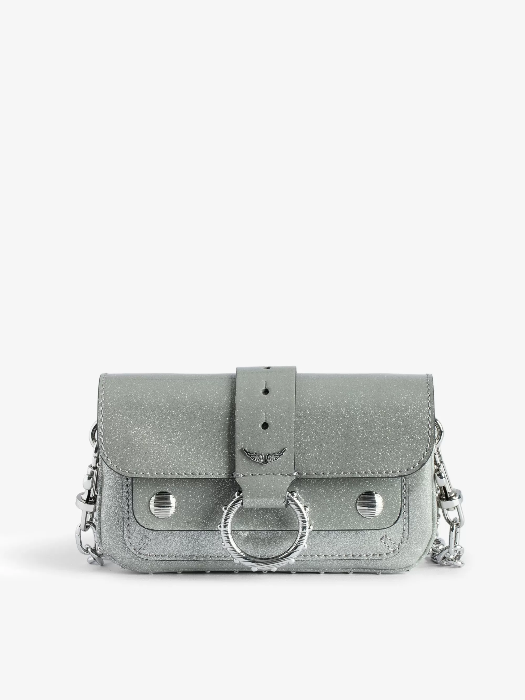 Clutches | Clutches | Zadig&Voltaire Kate Metallic Wallet Bag Silver