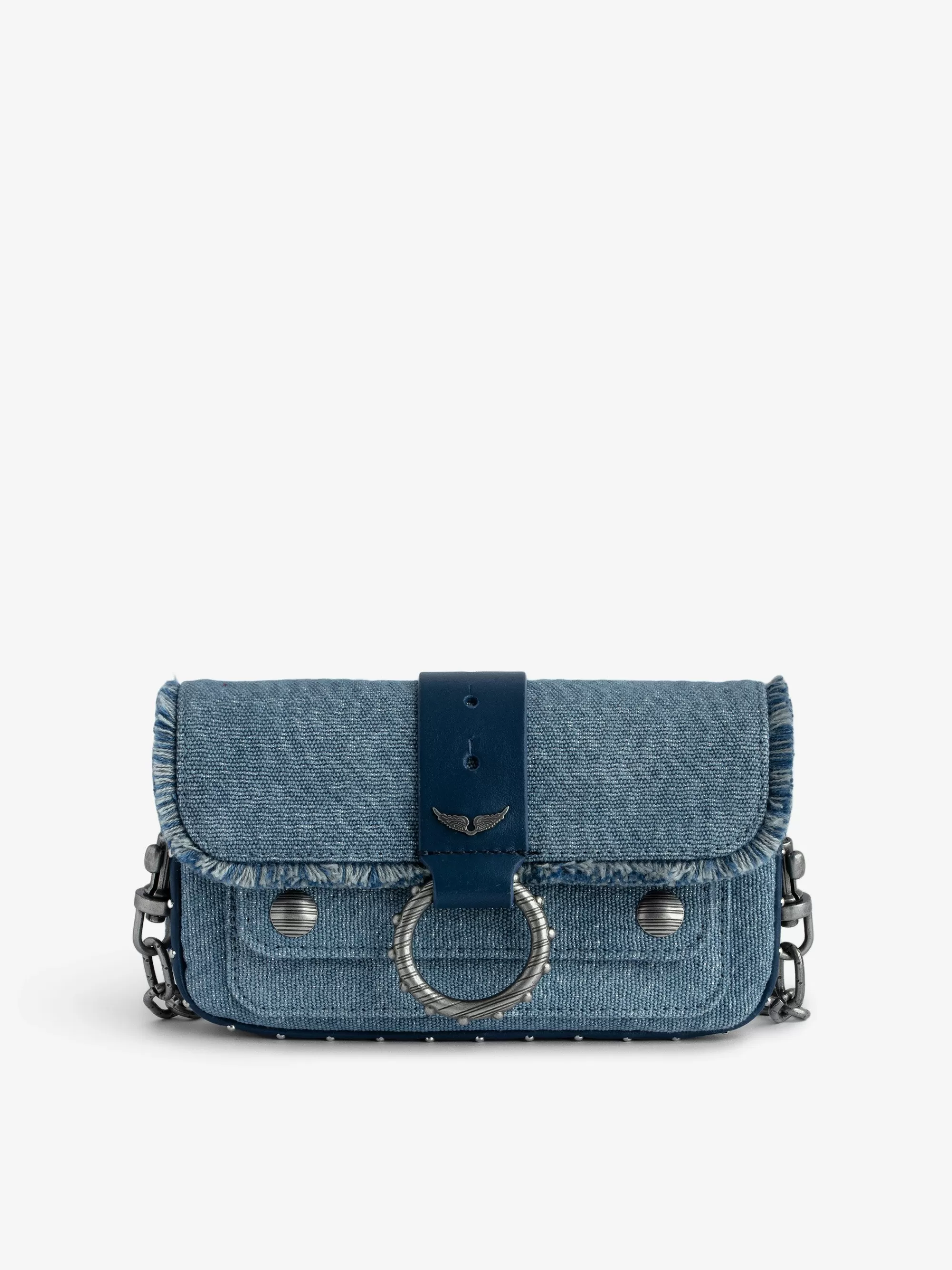 Mini Bags | Mini Bags | Zadig&Voltaire Kate Wallet Denim Glitter Bag Storm