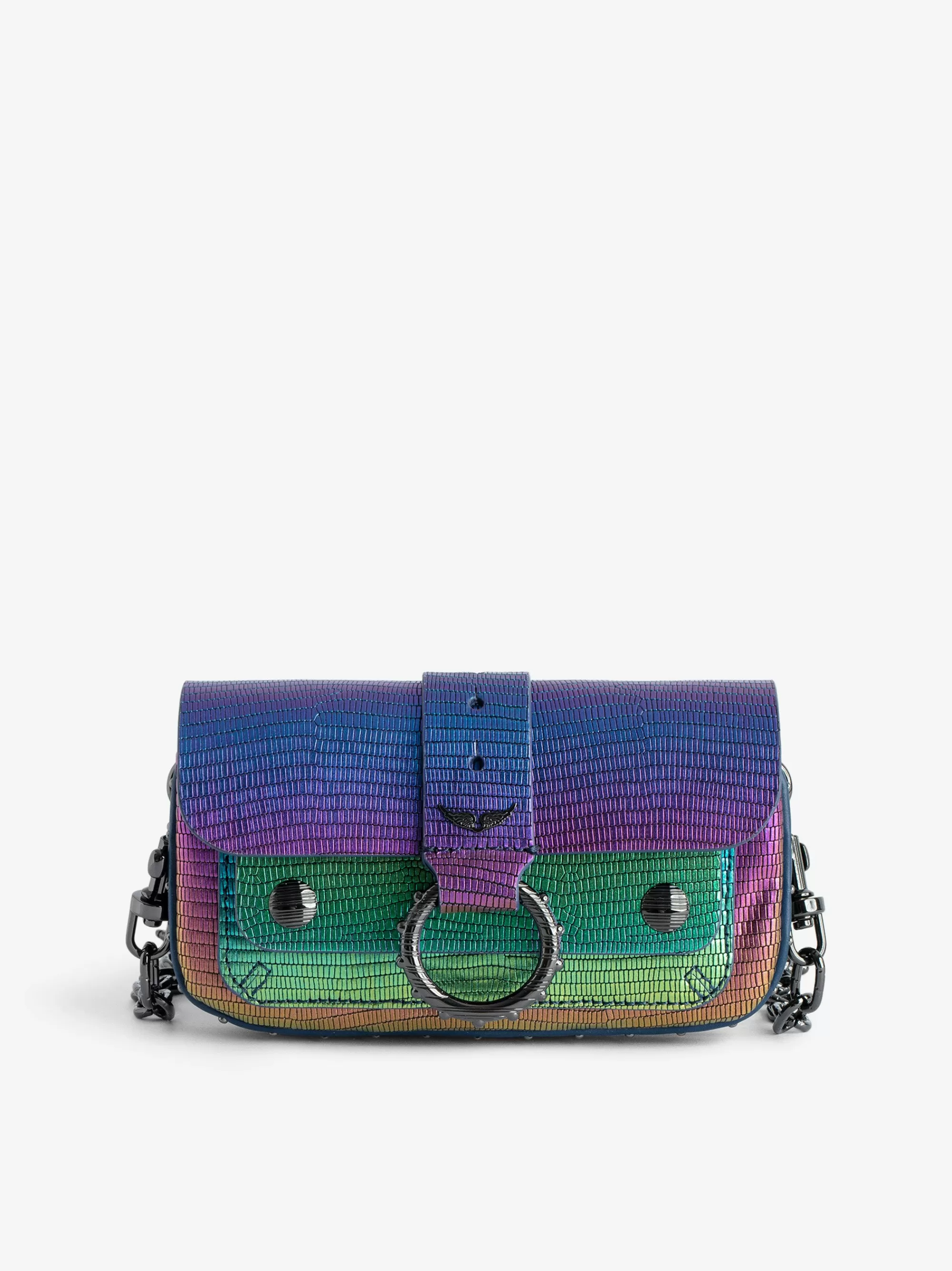 Mini Bags | Mini Bags | Zadig&Voltaire Kate Wallet Embossed Metallic Bag Rainbow