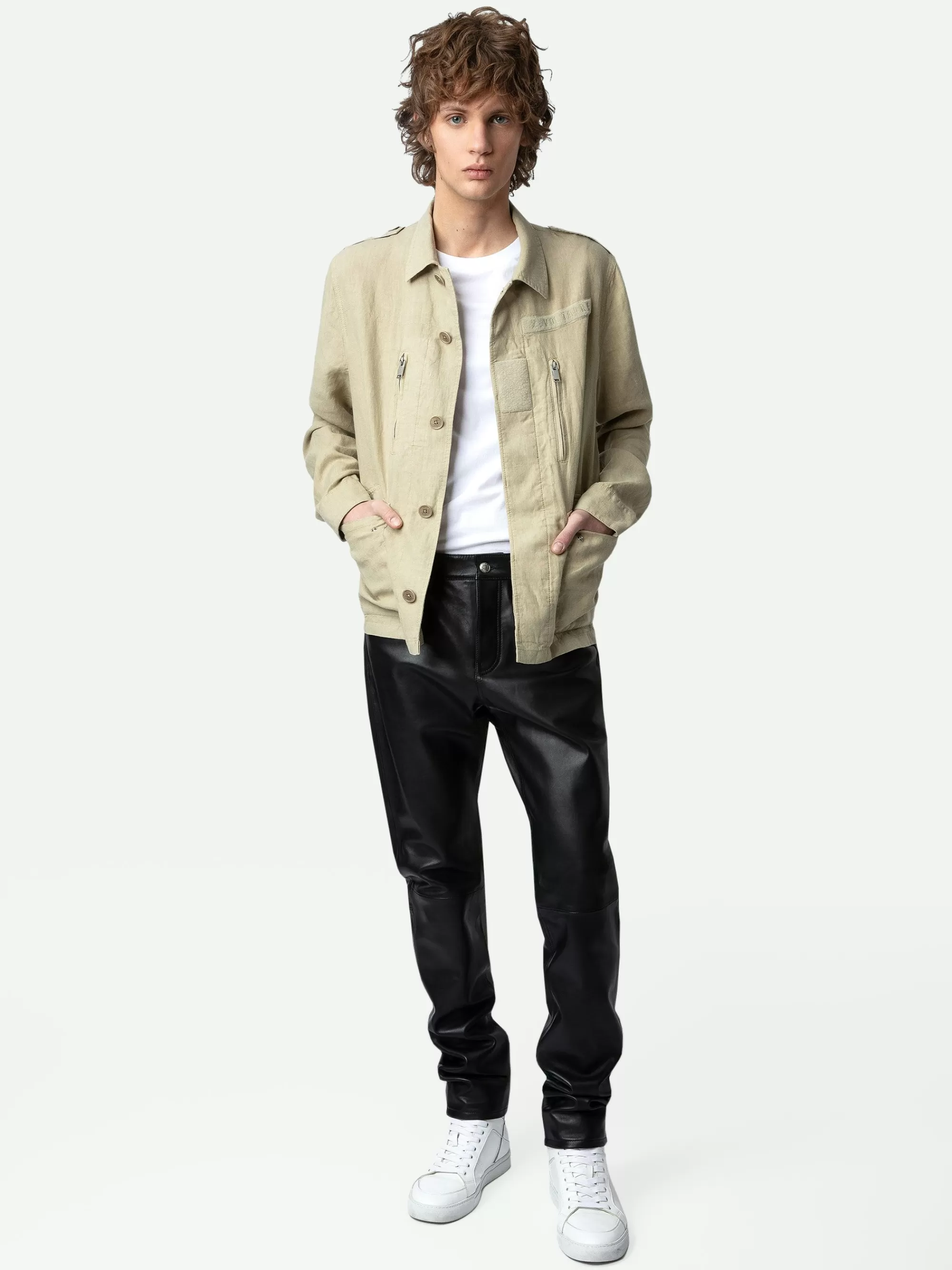 Spring/Summer 2024 | Jackets & Coats | Zadig&Voltaire Kido Linen Jacket Light beige