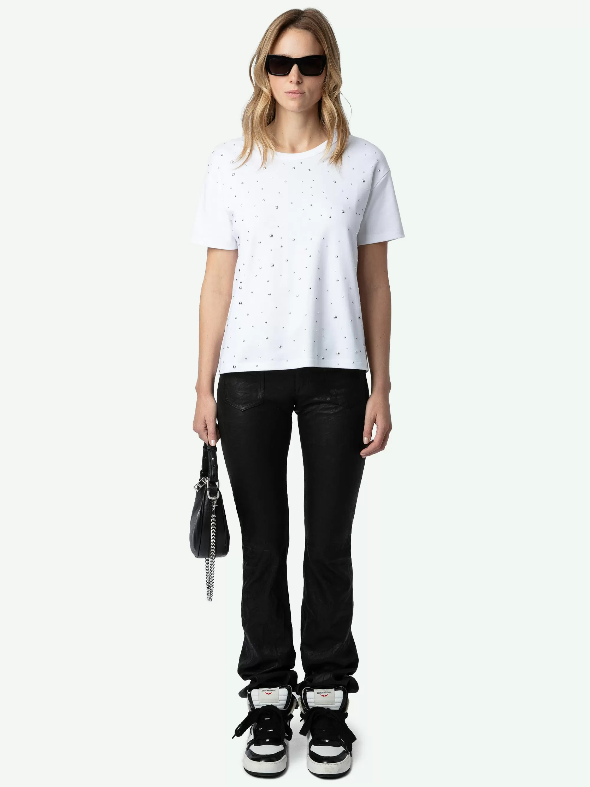 T-Shirts | Embellishment | Zadig&Voltaire Marta Studded T-shirt White