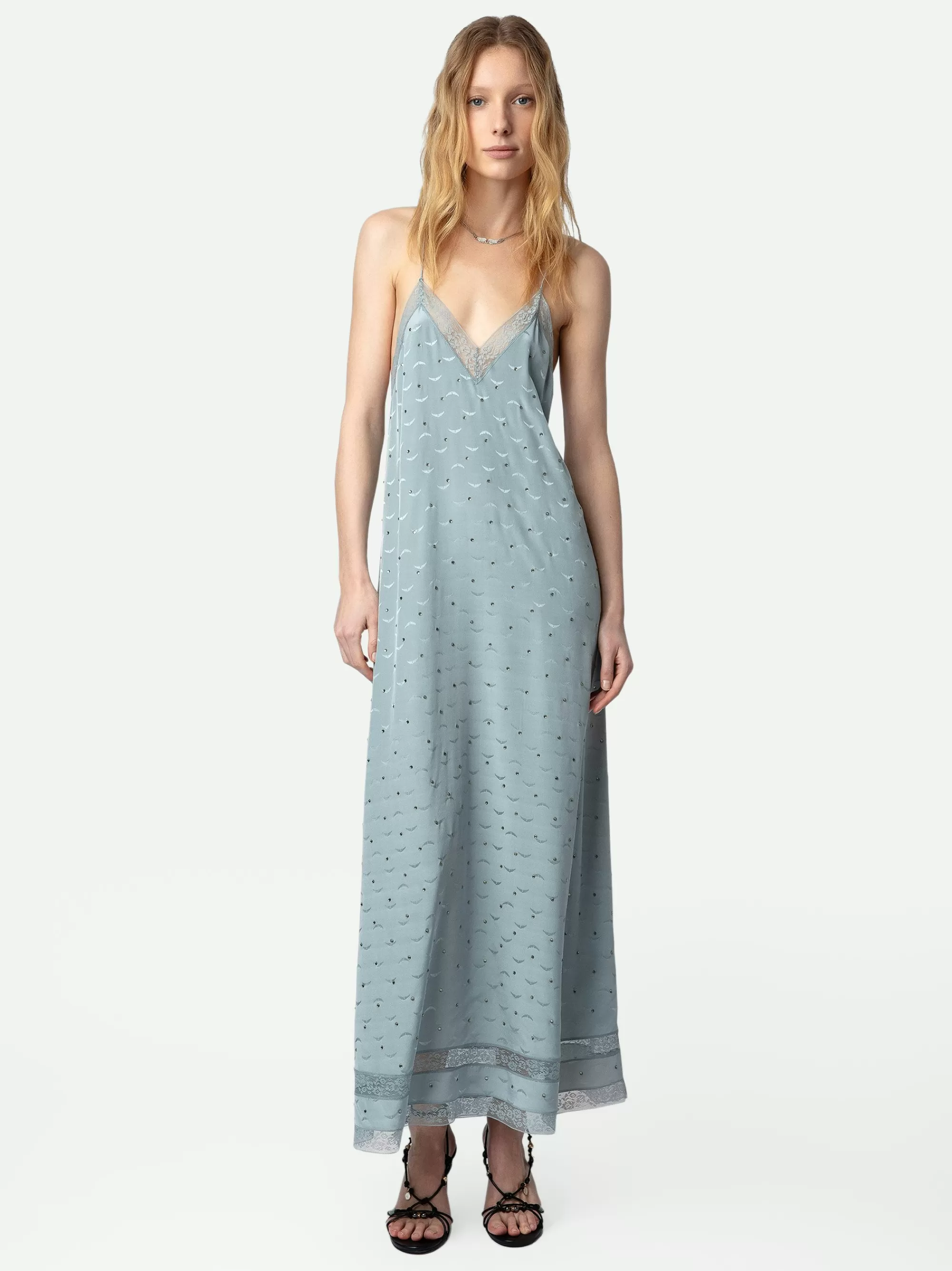 Shop New In | Zadig&Voltaire Reman Silk Jacquard Dress Glacier