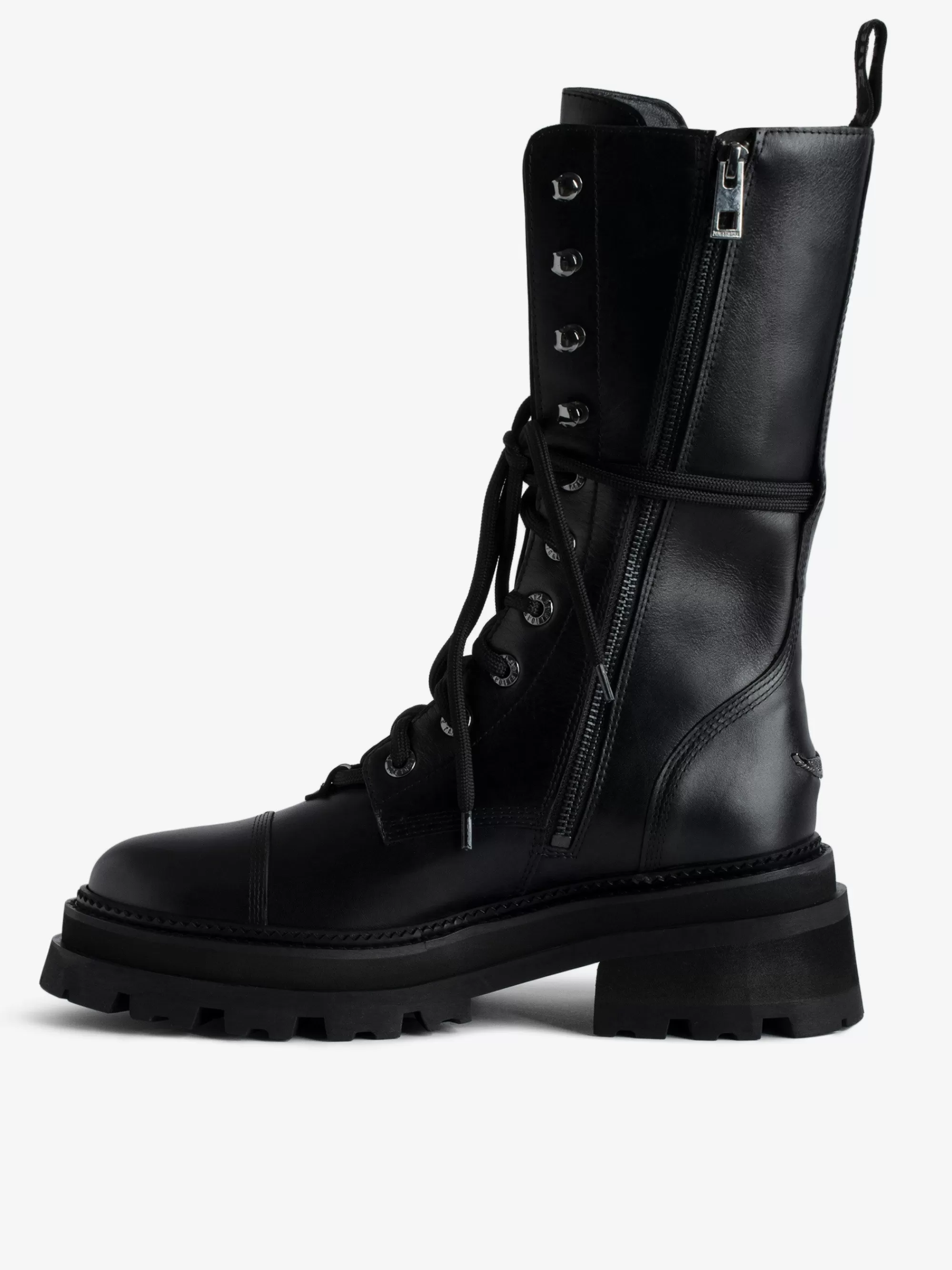 Leather | Leather Your Way | Zadig&Voltaire Ride High Ankle Boots Black