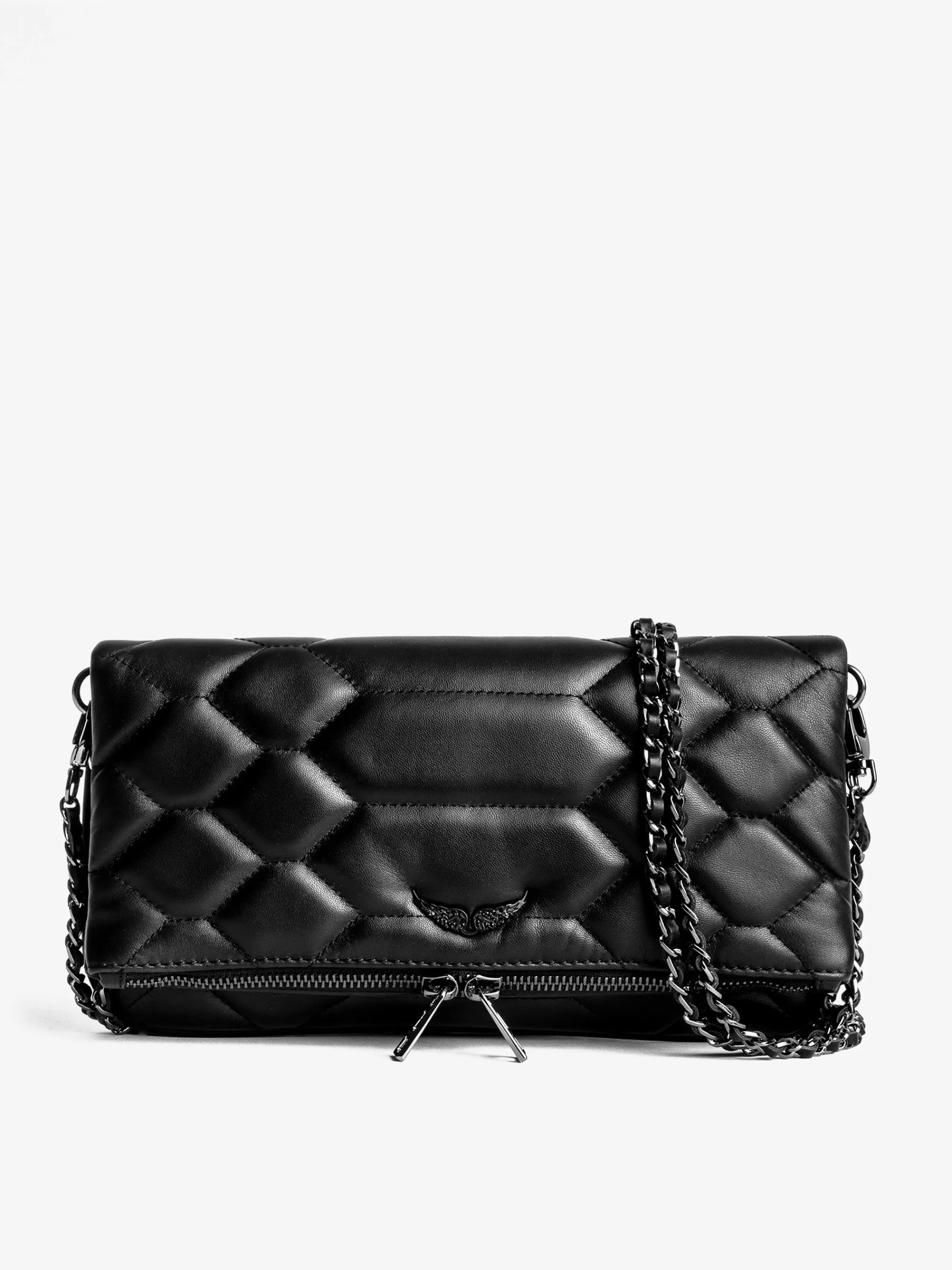 Clutches | Clutches | Zadig&Voltaire Rock Mat XL Scale Clutch Black