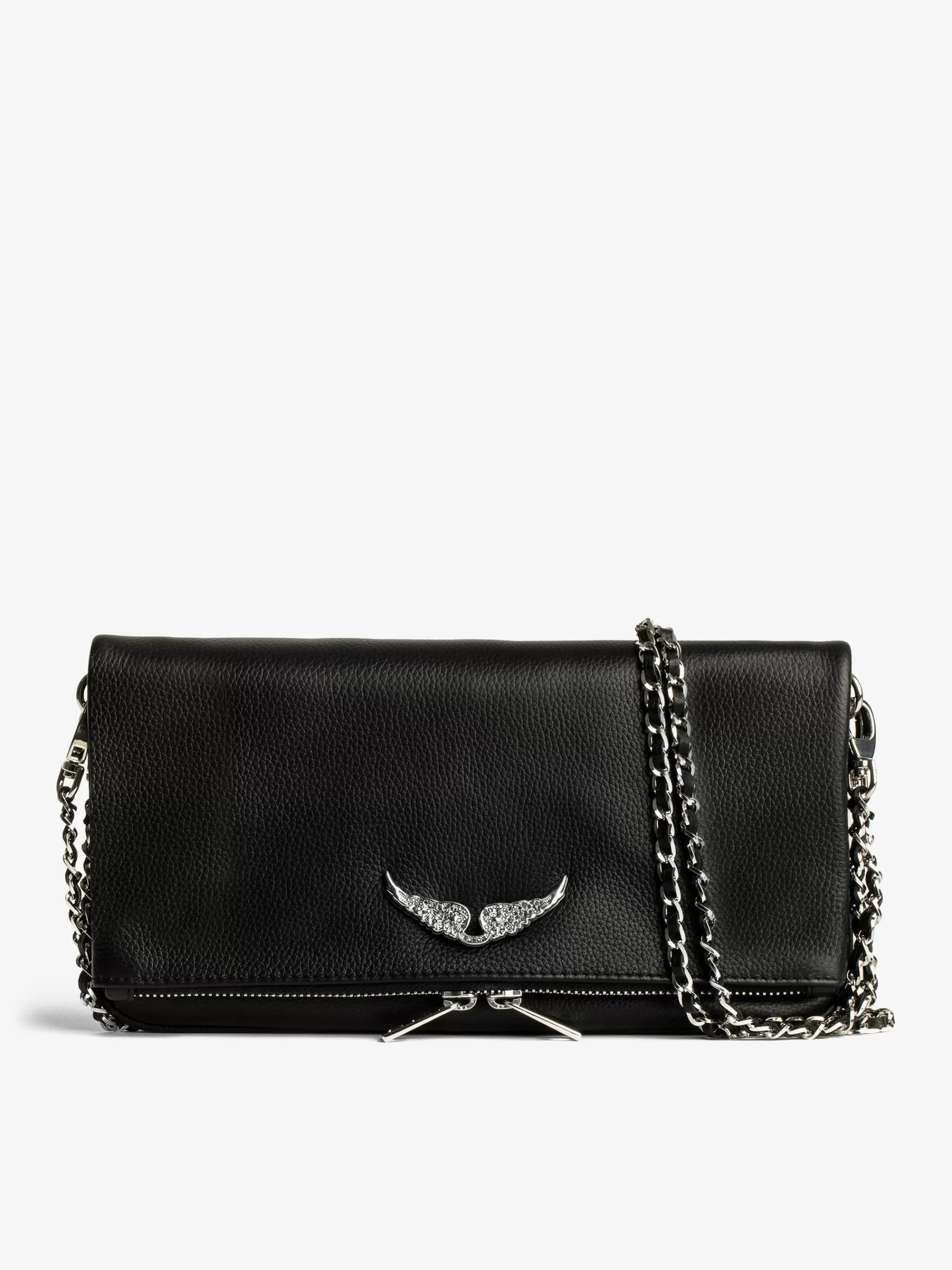 Clutches | Clutches | Zadig&Voltaire Rock Swing Your Wings Clutch Black silver