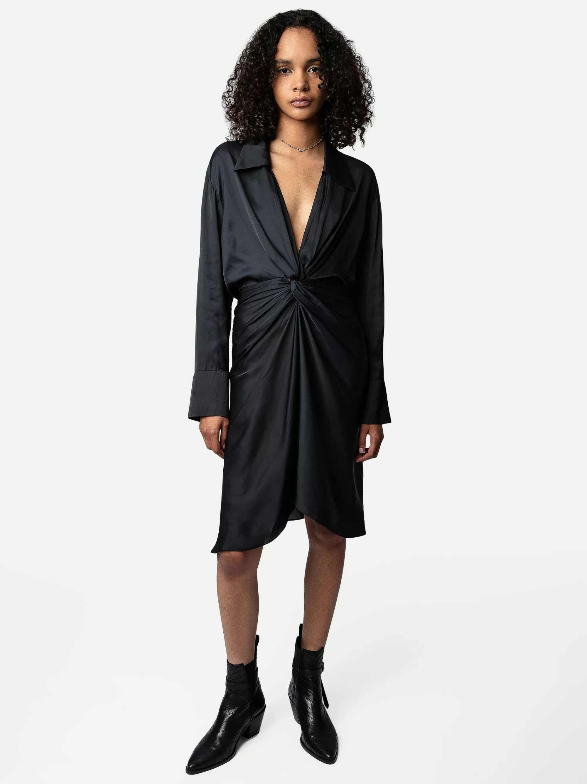 Dresses & Skirts | Shop New In | Zadig&Voltaire Rozo Satin Dress Black