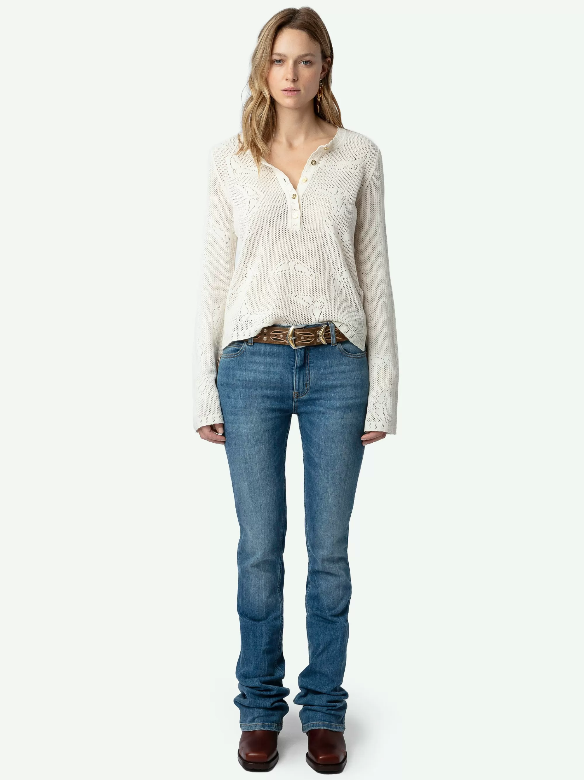 Sweaters & Cardigans | Shop New In | Zadig&Voltaire Salmyr Wings Sweater Ecru