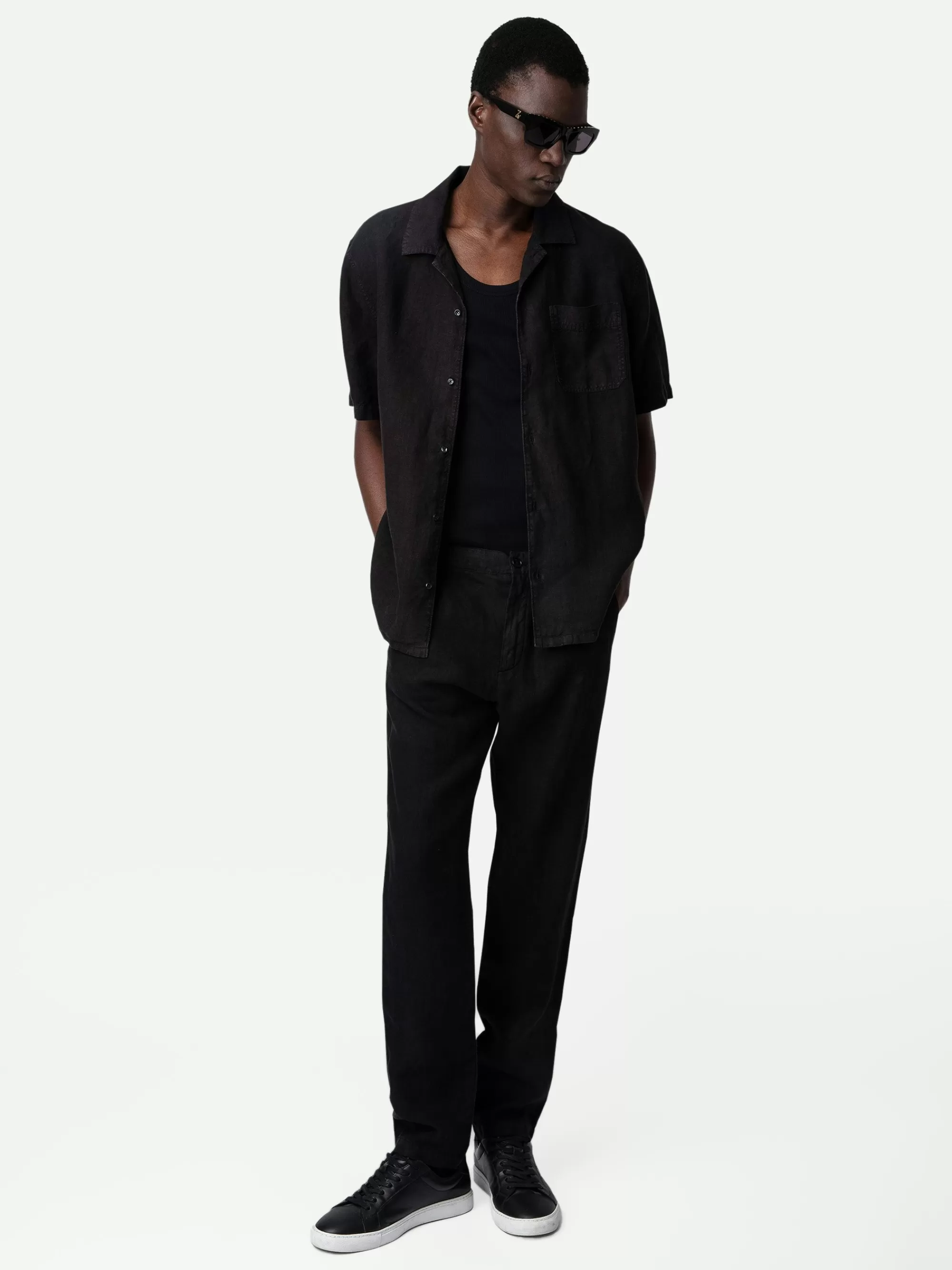 Spring/Summer 2024 | Shirts | Zadig&Voltaire Sloan Linen Shirt Black