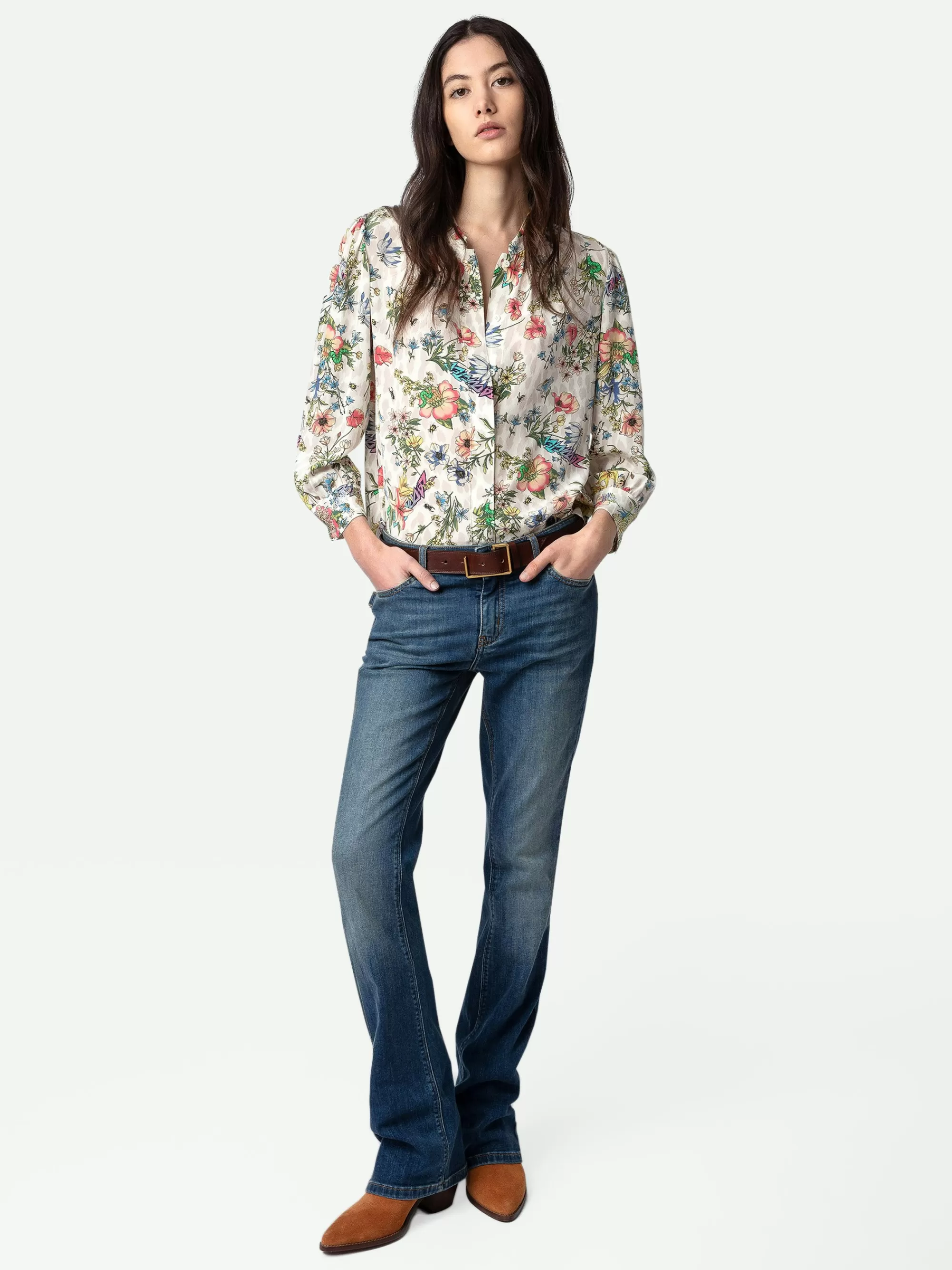 Tops & Shirts | Shop New In | Zadig&Voltaire Tadeo Diamanté Silk Blouse Vanille