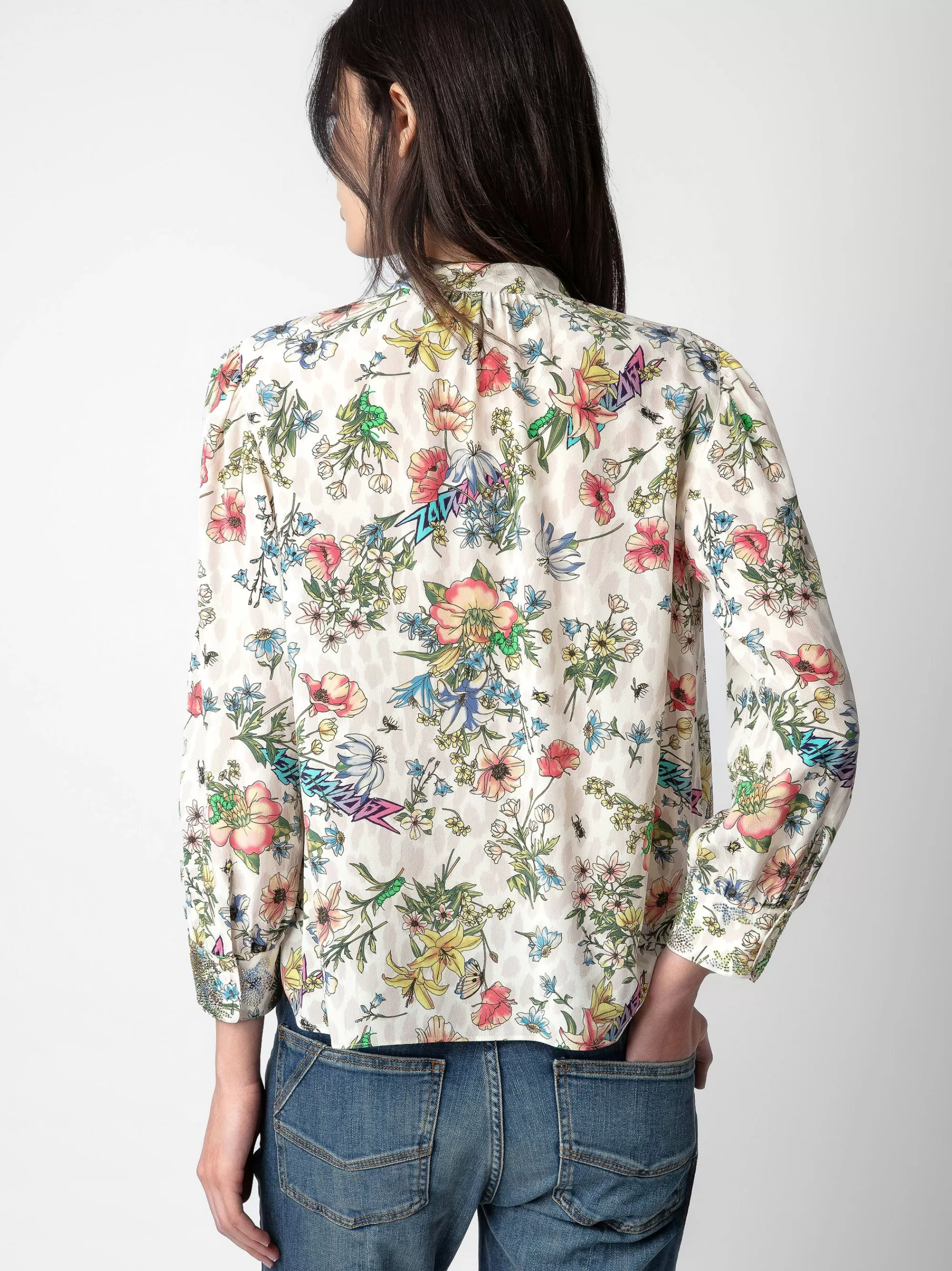 Tops & Shirts | Shop New In | Zadig&Voltaire Tadeo Diamanté Silk Blouse Vanille