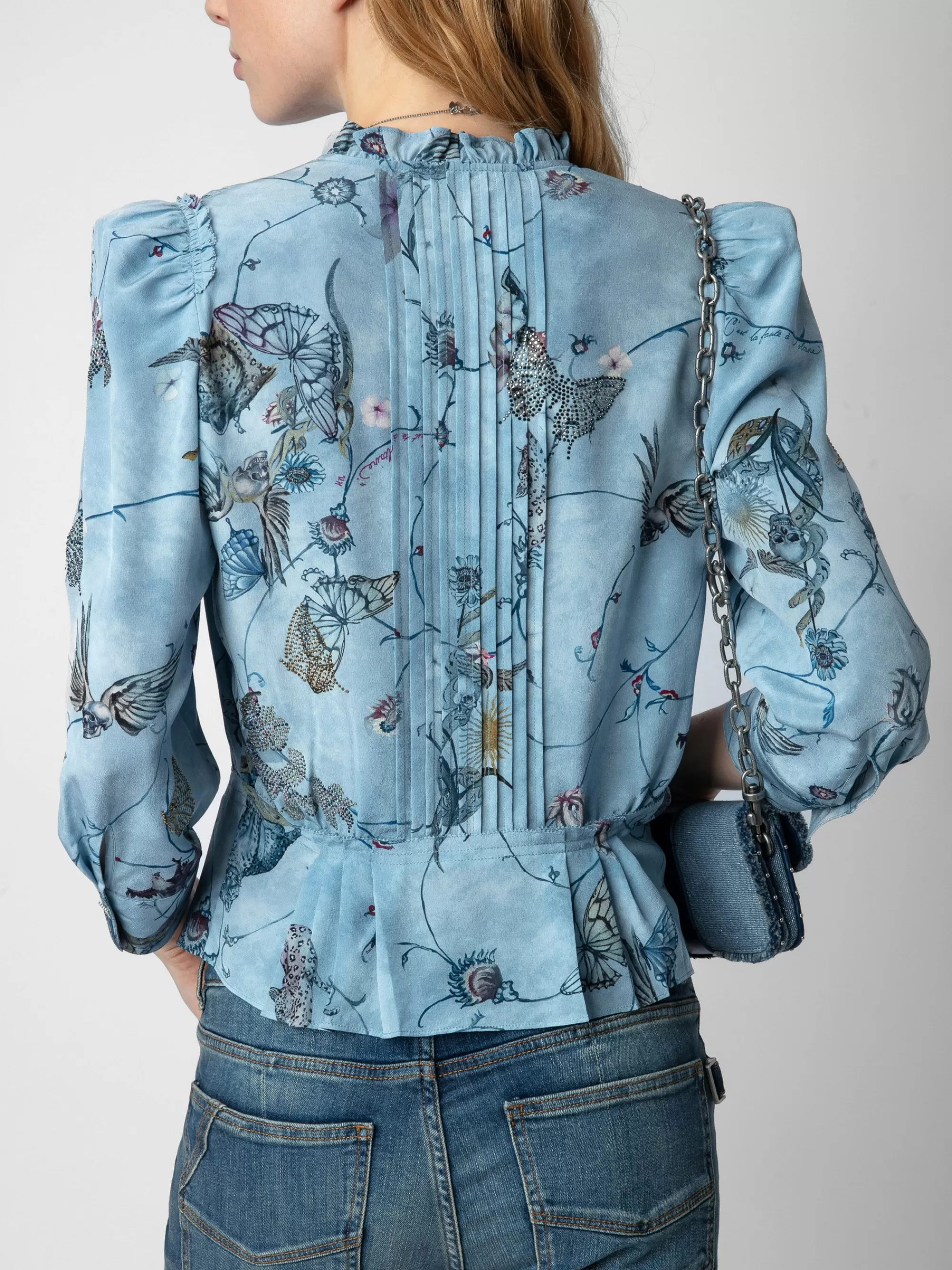 Tops & Shirts | Shop New In | Zadig&Voltaire Talixia Diamanté Blouse Glacier
