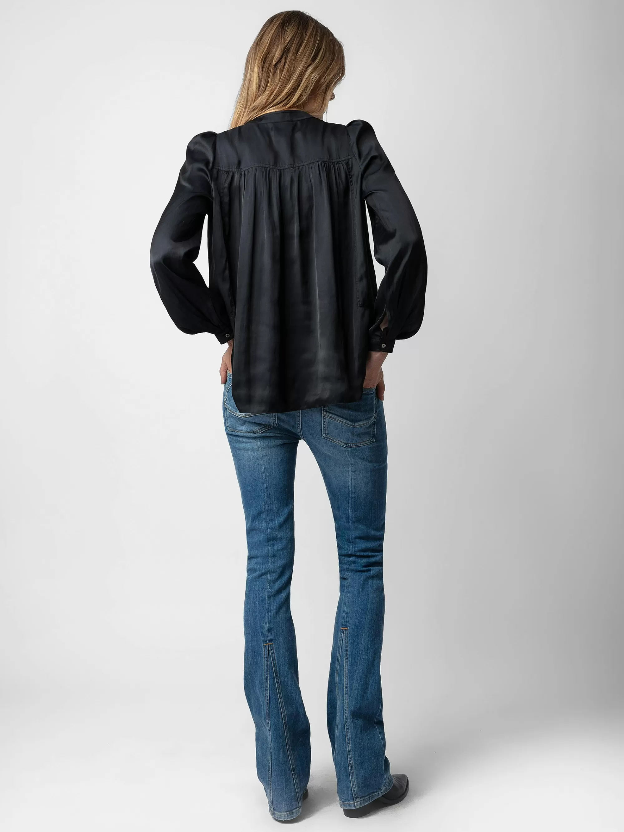 Tops & Shirts | Spring/Summer 2024 | Zadig&Voltaire Tchin Satin Blouse Black