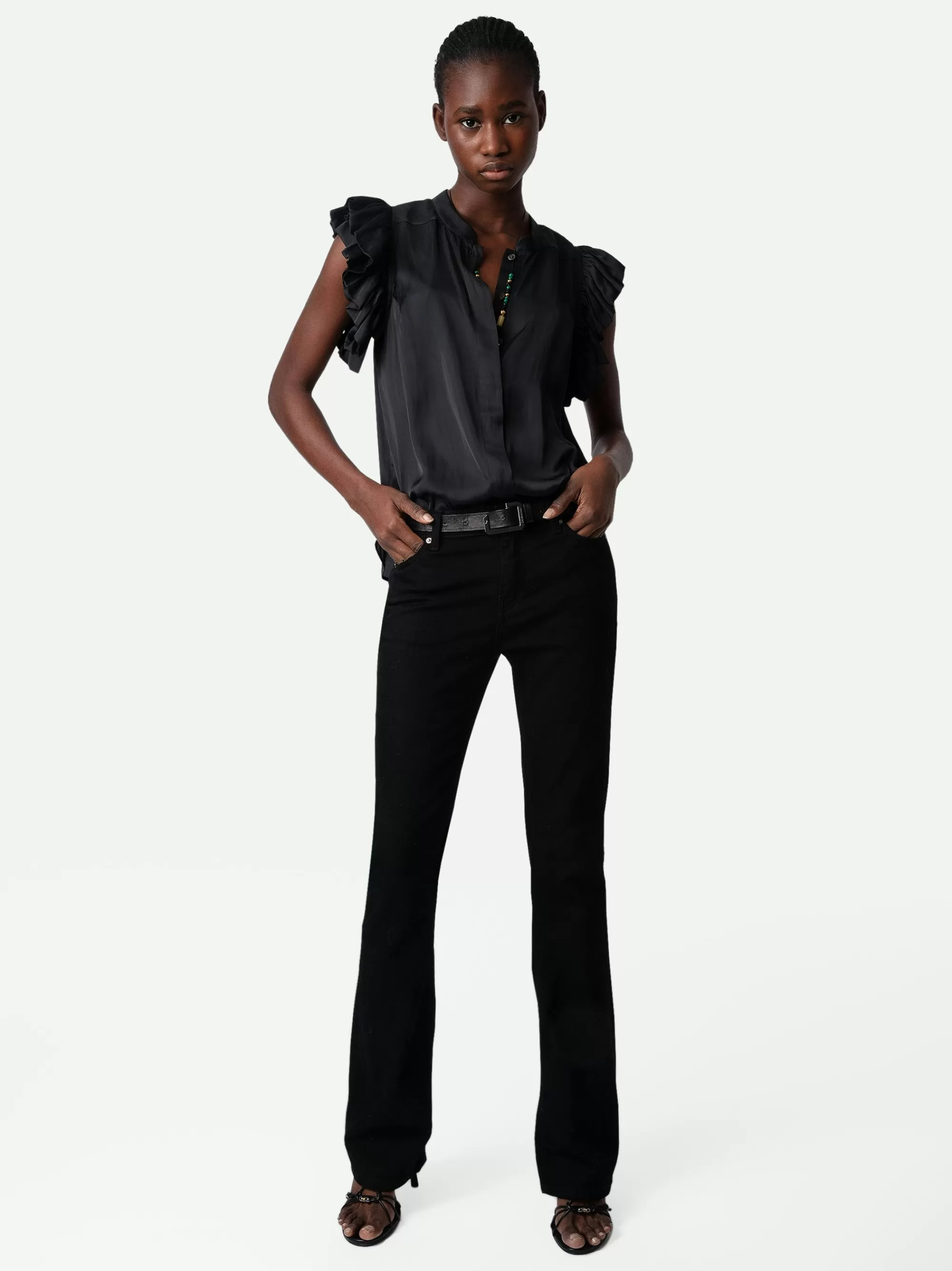 Tops & Shirts | Spring/Summer 2024 | Zadig&Voltaire Tiza Satin Top Black