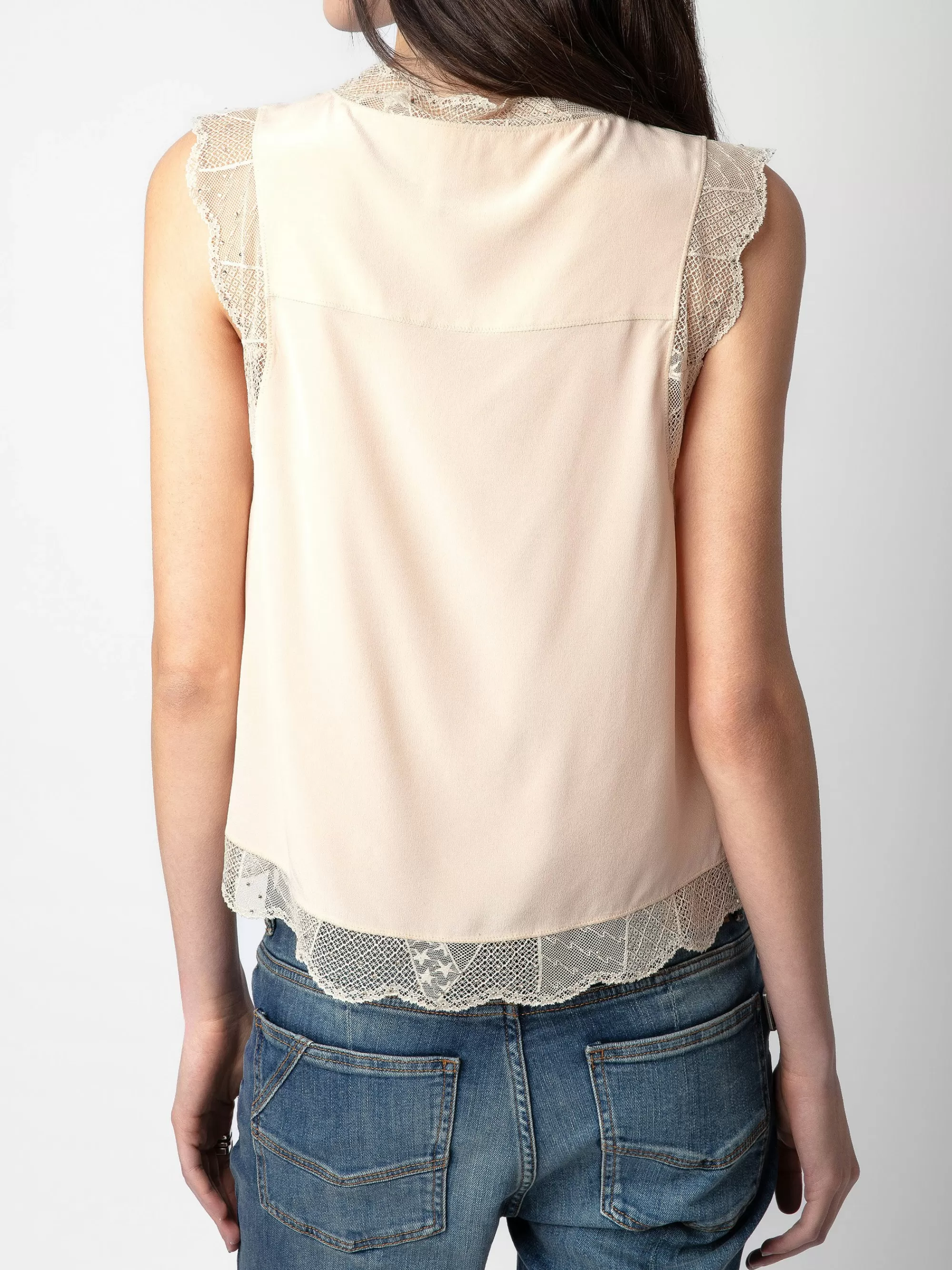 Tops & Shirts | Shop New In | Zadig&Voltaire Topzy Diamanté Silk Top Sorbet