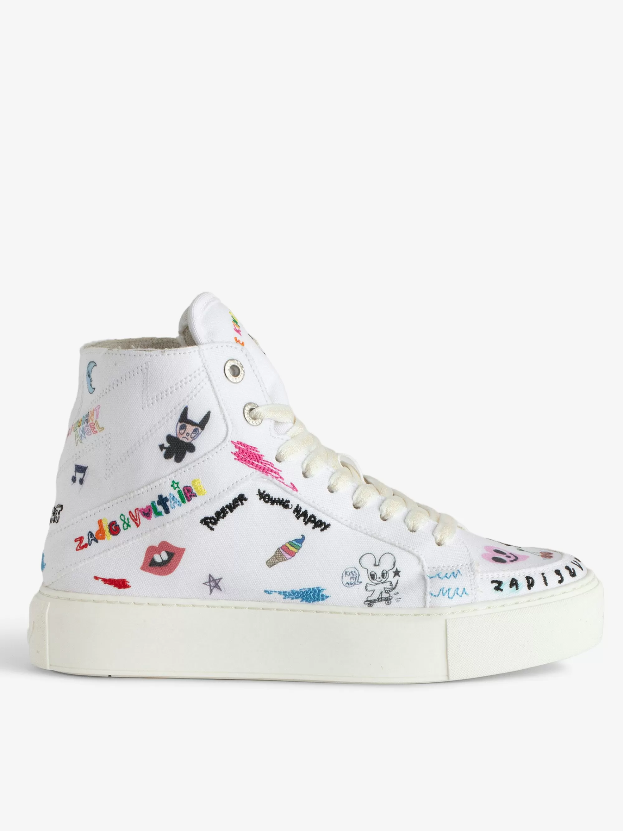 Sneakers | Sneakers | Zadig&Voltaire ZV1747 High Flash Chunky High-Top Sneakers White